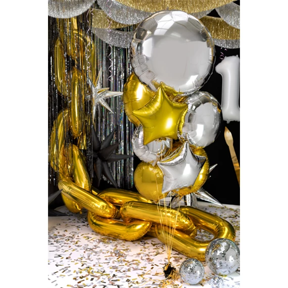 Lufi kerek fólia 80 cm ezüst