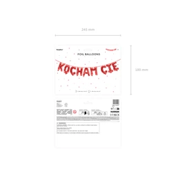 Lufi kocham cię fólia 285x40 cm piros