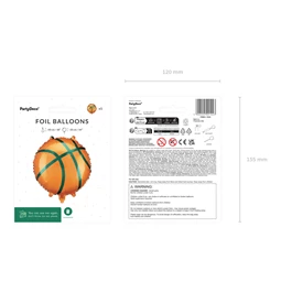 Lufi kosárlabda fólia 35x35 cm vegyes színek