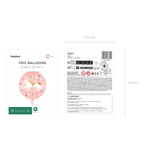 Lufi ló fólia 45 cm mix