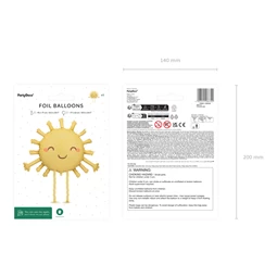 Lufi nap alakú fólia 91x77 cm sárga