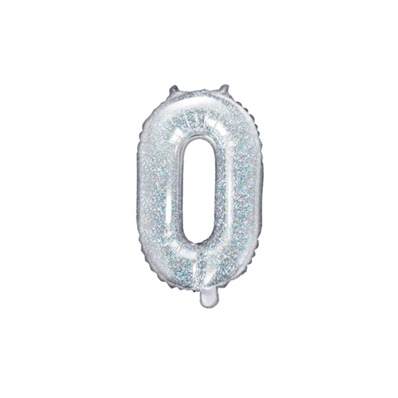 Lufi o betű fólia 35 cm irizáló