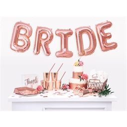 Lufi r betű fólia 35 cm rózsaarany