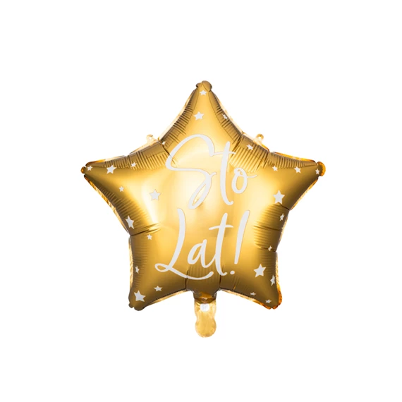 Lufi sto lat! fólia 40 cm arany
