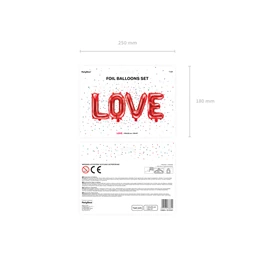 Lufi szerelem fólia 140x35 cm piros