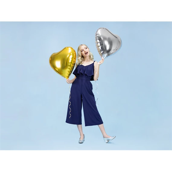 Lufi szív fólia 61 cm ezüst