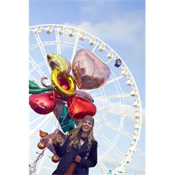 Lufi szív fólia 61 cm rózsaarany