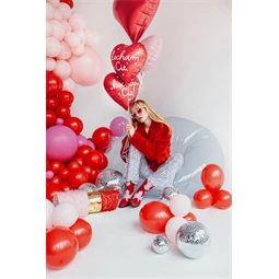 Lufi szív fólia ``Kocham Cię`` 45 cm mix