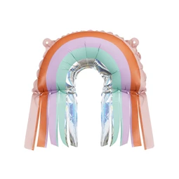 Lufi szivárvány rojttal 38x41 cm mix S/3