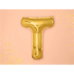 Lufi t betű fólia 35 cm arany