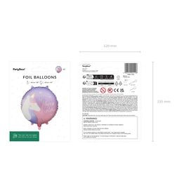 Lufi tablet Boldog születésnapot unikornissal 35x35 cm keverék