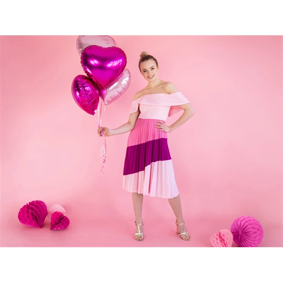 Lufi szív fólia 45 cm sötét rózsaszín