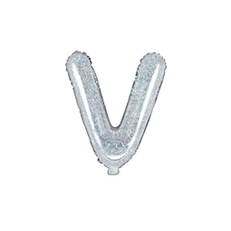 Lufi v betű fólia 35 cm irizáló