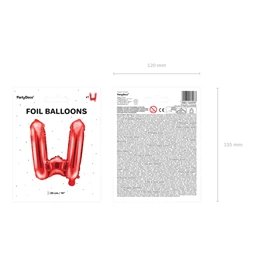 Lufi w betű fólia 35 cm piros
