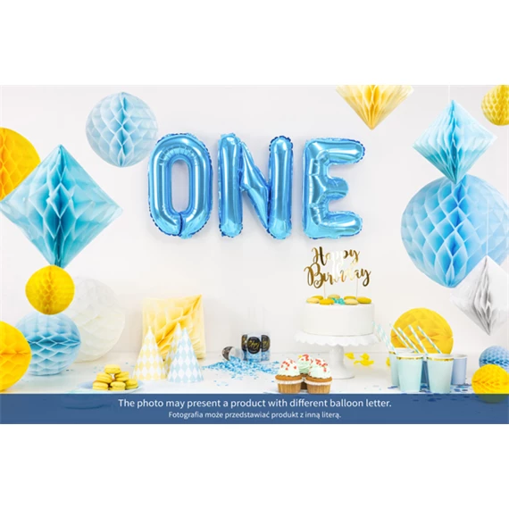 Lufi x betű fólia 35 cm kék