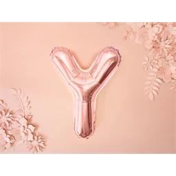 Lufi y betű fólia 35 cm rózsaarany