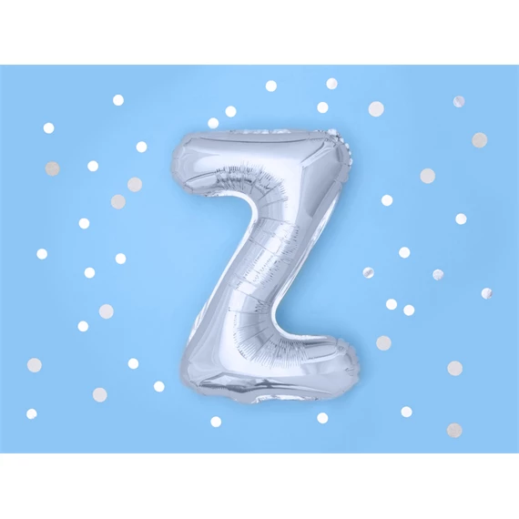 Lufi z betű fólia 35 cm ezüst