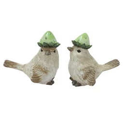 Madár, epersapkában álló 6,5x3x6,2 cm 2féle