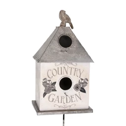 Madárház "Country Garden" felirattal, betűzős 20x19,5x128 cm