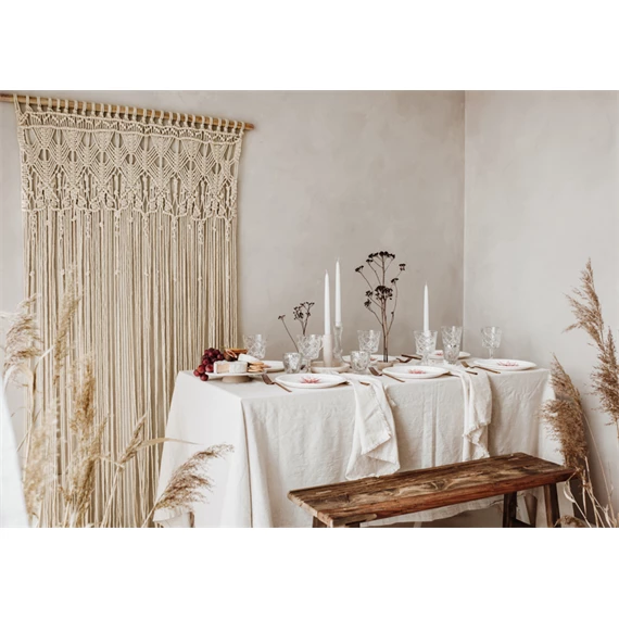 Makramé törtfehér 94,5x171 cm