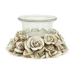 Mécsestartó rózsával 10,3x10x4 cm