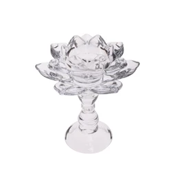 Mécsestartó virág formájú talpon álló 12,3x12,3x14 cm