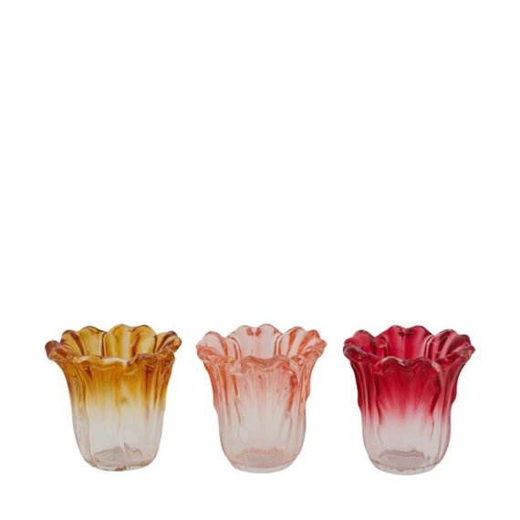 Mécsestartó virág 11x11x11 cm 3féle