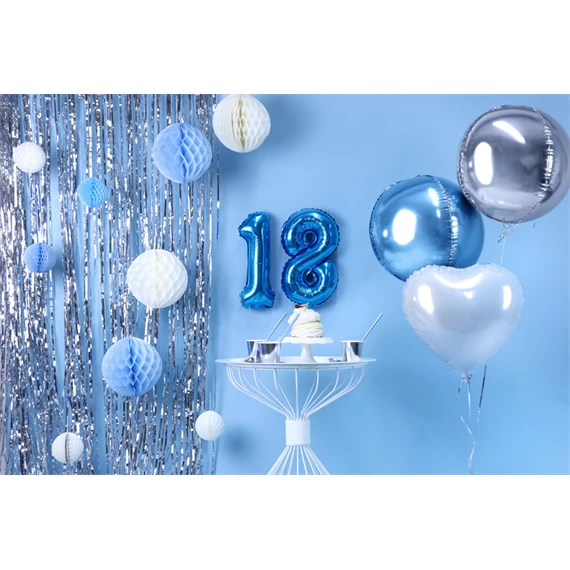 Méhsejt dekor gömb égkék 20 cm