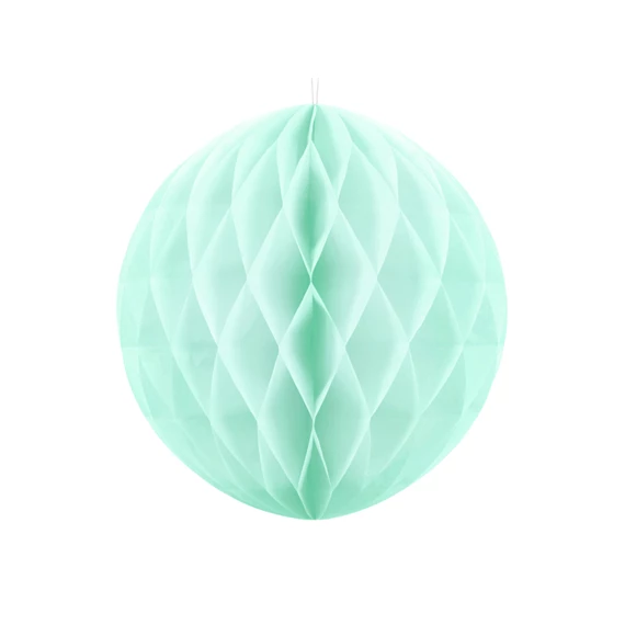 Méhsejt dekor gömb világos menta 40 cm