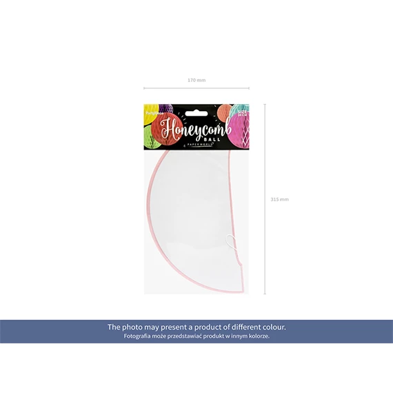 Méhsejt dekor gömb világoskék 30 cm