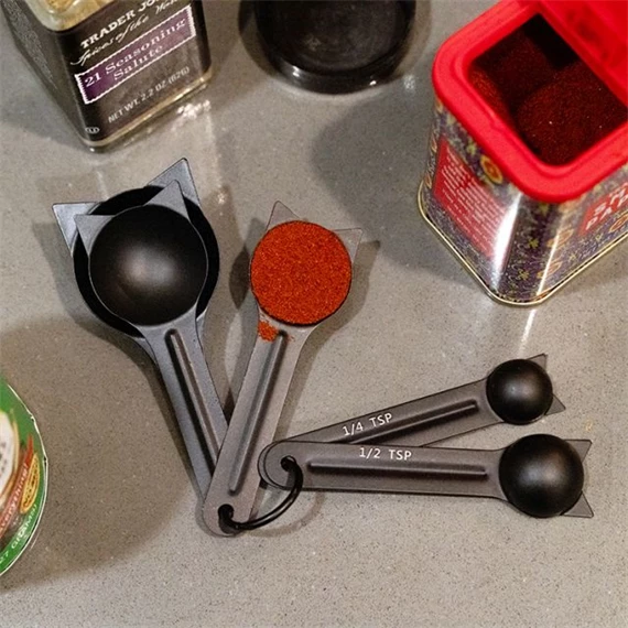 Mérőkanál szett, macskás