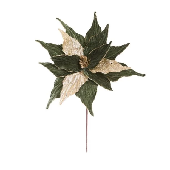Mikulásvirág glitteres, betűzős 45 cm