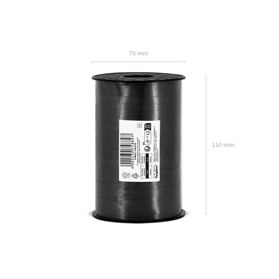 Műanyag szalag fekete 5 mm x 225 m