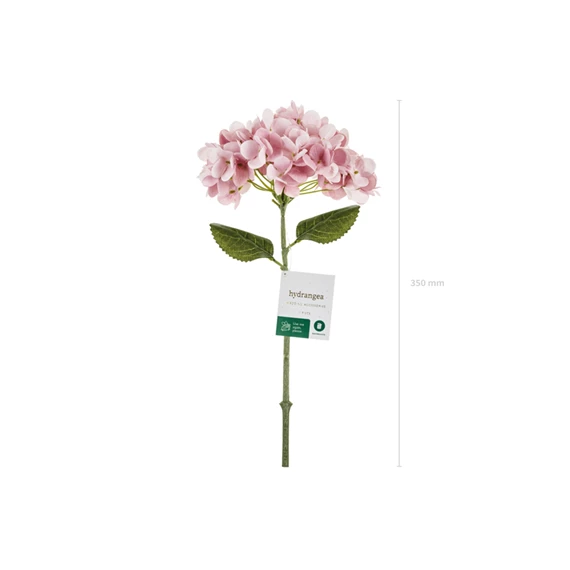 Művirág hortenzia 35 cm világos rózsaszín