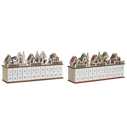 Naptár adventi LED-es 45x11x23 cm 2 féle