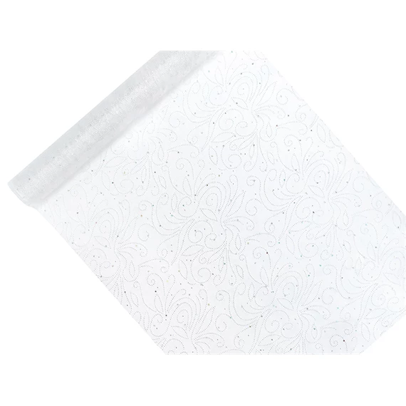 Nyomott organza fehér 0,48 cm x 9 m