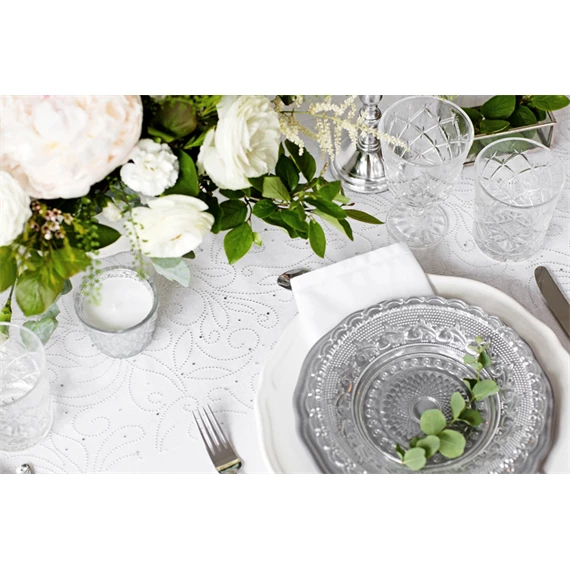 Nyomott organza fehér 0,48 cm x 9 m