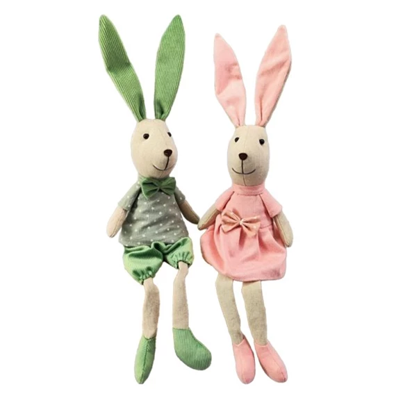 Nyúl lógólábú fiú, lány 14x8x47 cm 2féle