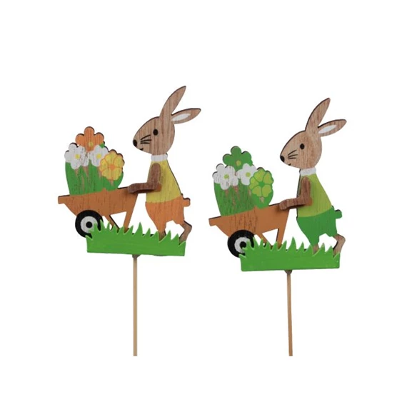 Nyúl talicskával, betűzős 6,5x8 cm 2 féle S/8