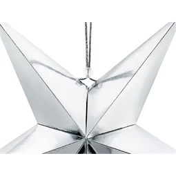 Papír csillag 45 cm ezüst