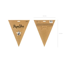 Papír csillag 45 cm ezüst