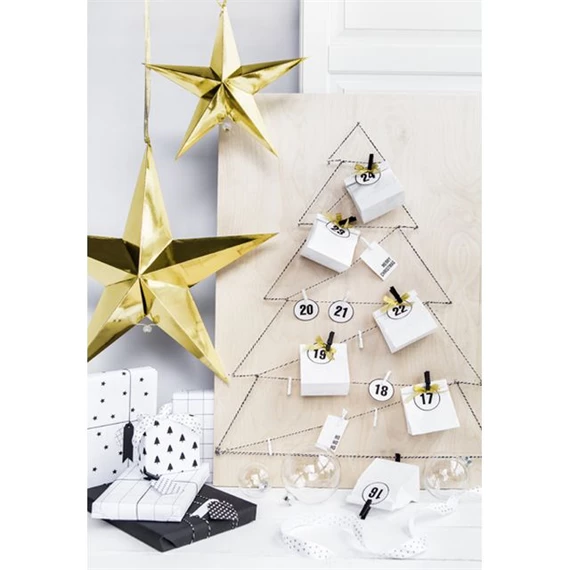 Papír csillag 70 cm arany