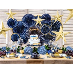 Papír csillag 70 cm arany