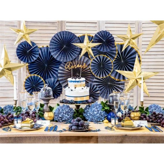 Papír csillag 70 cm arany