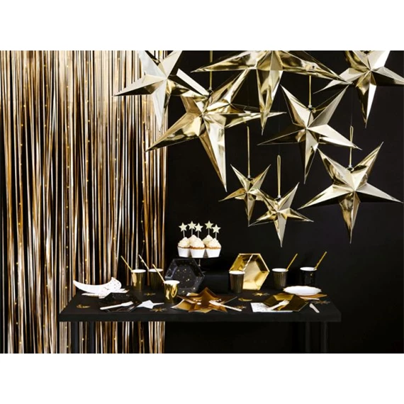 Papír csillag 70 cm arany