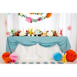 Papír dekoráció méhsejt nyuszi rózsaszín 30 cm