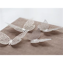 Papír dekoráció pillangó 6,5x4 cm S/10