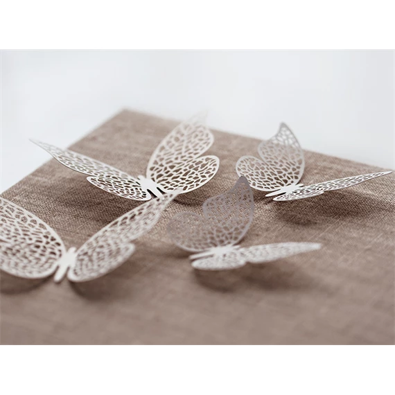 Papír dekoráció pillangó 6,5x4 cm S/10