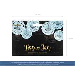 Papír legyező fehér 20-30 cm S/3