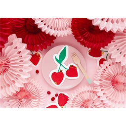 Papír legyező piros 20-30 cm S/3